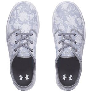 UNDER ARMOUR W STREET ENCOUNTER FLORAL Sneaker Boat Shoe Grey White Womens 10